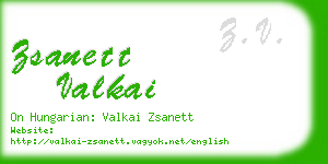 zsanett valkai business card